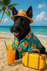 Scottie on vacation AI